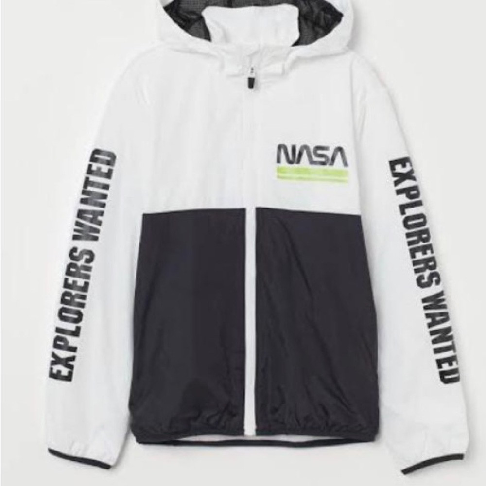 H&M NASA kids White and Black Jacket size 20